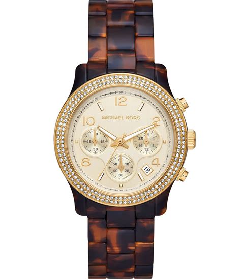 dillards michael kors tortoise watch|michael.